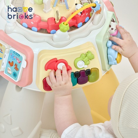 Habeebrix 2-in-1 Edu-Rotating Ball Learning Table Baby Sensory Development Toy