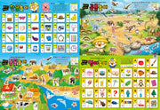 Pororo Stick-and-Peel Play Set: Hangeul, Dinosaurs, Animals & English (4-Book Set)