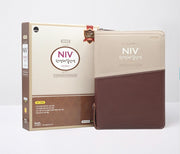 NIV 한영해설성경 대 합본 (색인/찬송가/이태리신소재/지퍼/투톤다크브라운)