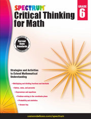 Spectrum Critical Thinking for Math Workbook Grade 6