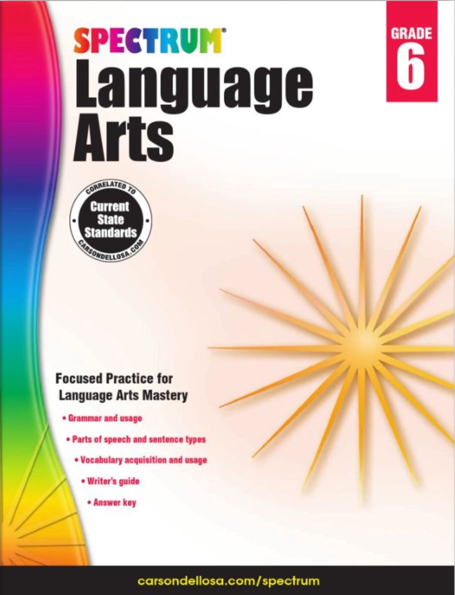 Spectrum Language Arts Workbook Grade 6