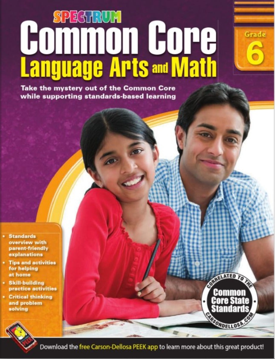 Spectrum Common Core Language Arts and Math Resource Book Grade 6