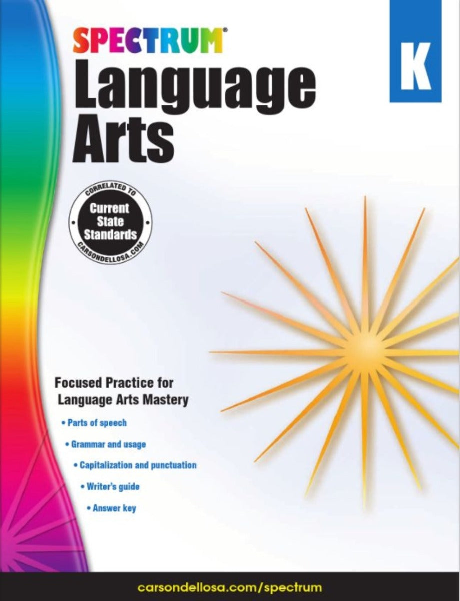 Spectrum Language Arts Workbook Grade K