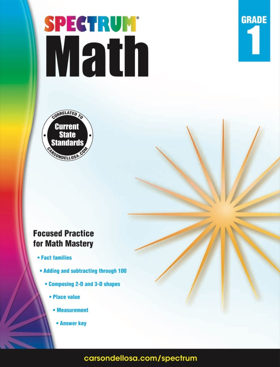Spectrum Math Workbook Grade 1