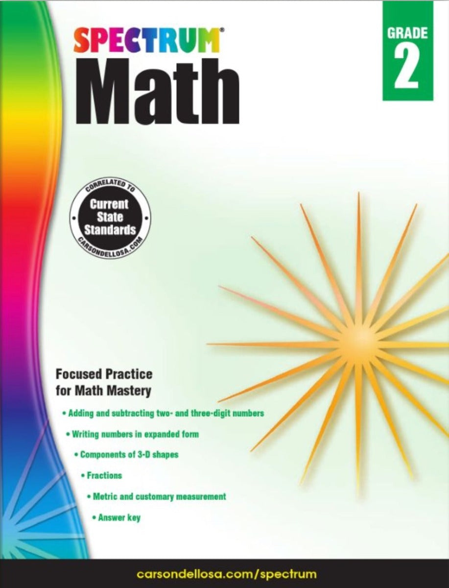Spectrum Math Workbook Grade 2