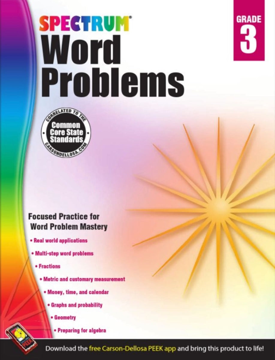 Spectrum Word Problems Workbook Grade 3