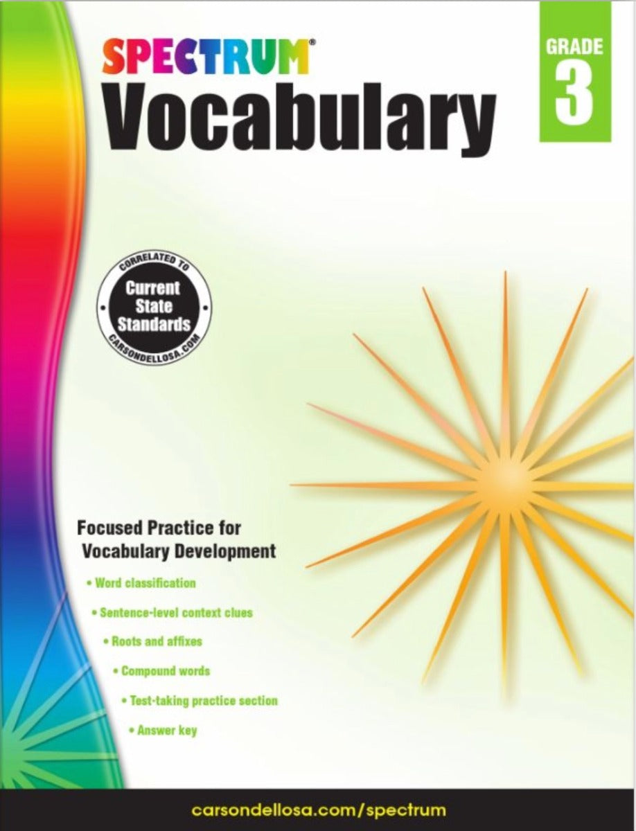 Spectrum Vocabulary Workbook Grade 3