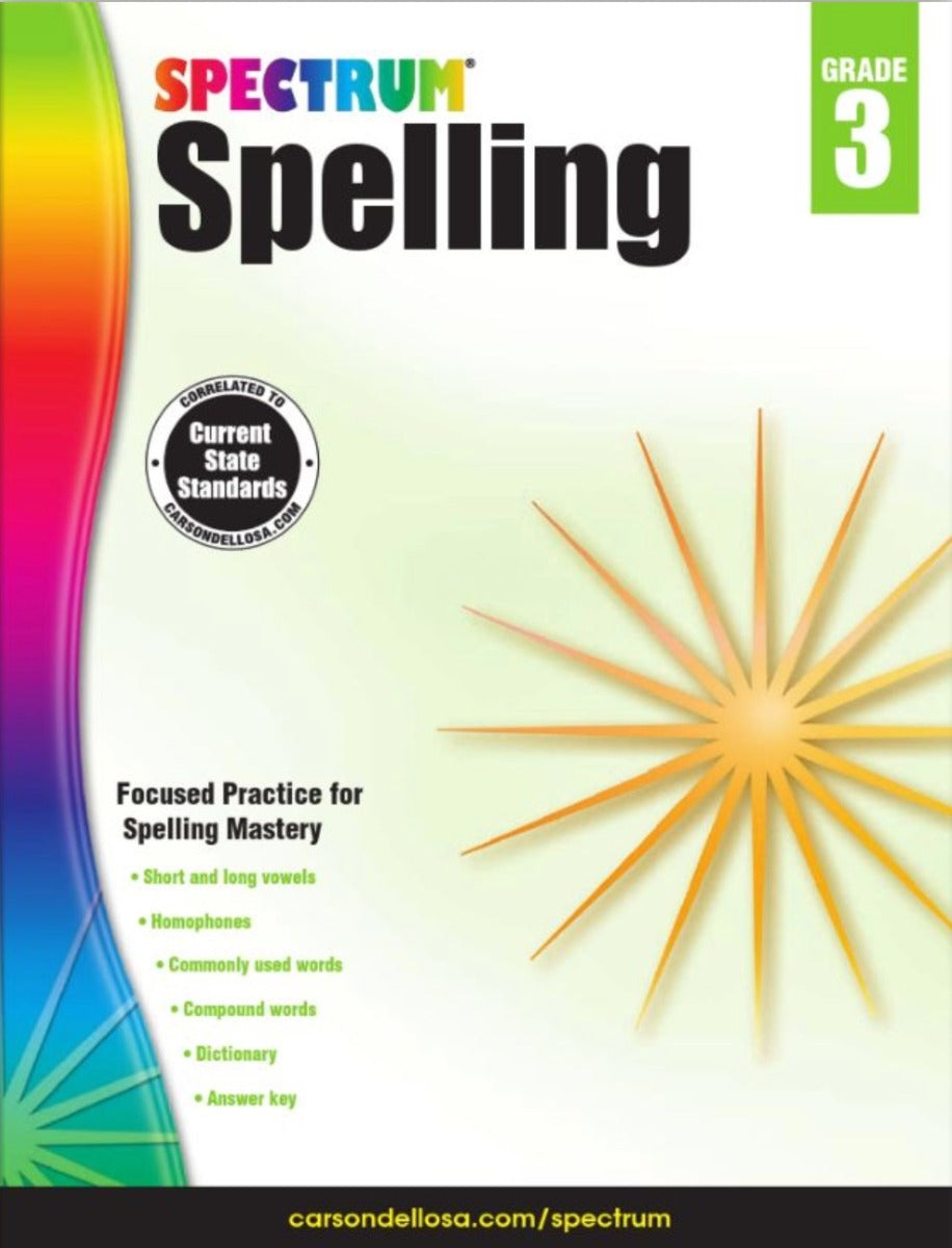 Spectrum Spelling Workbook Grade 3