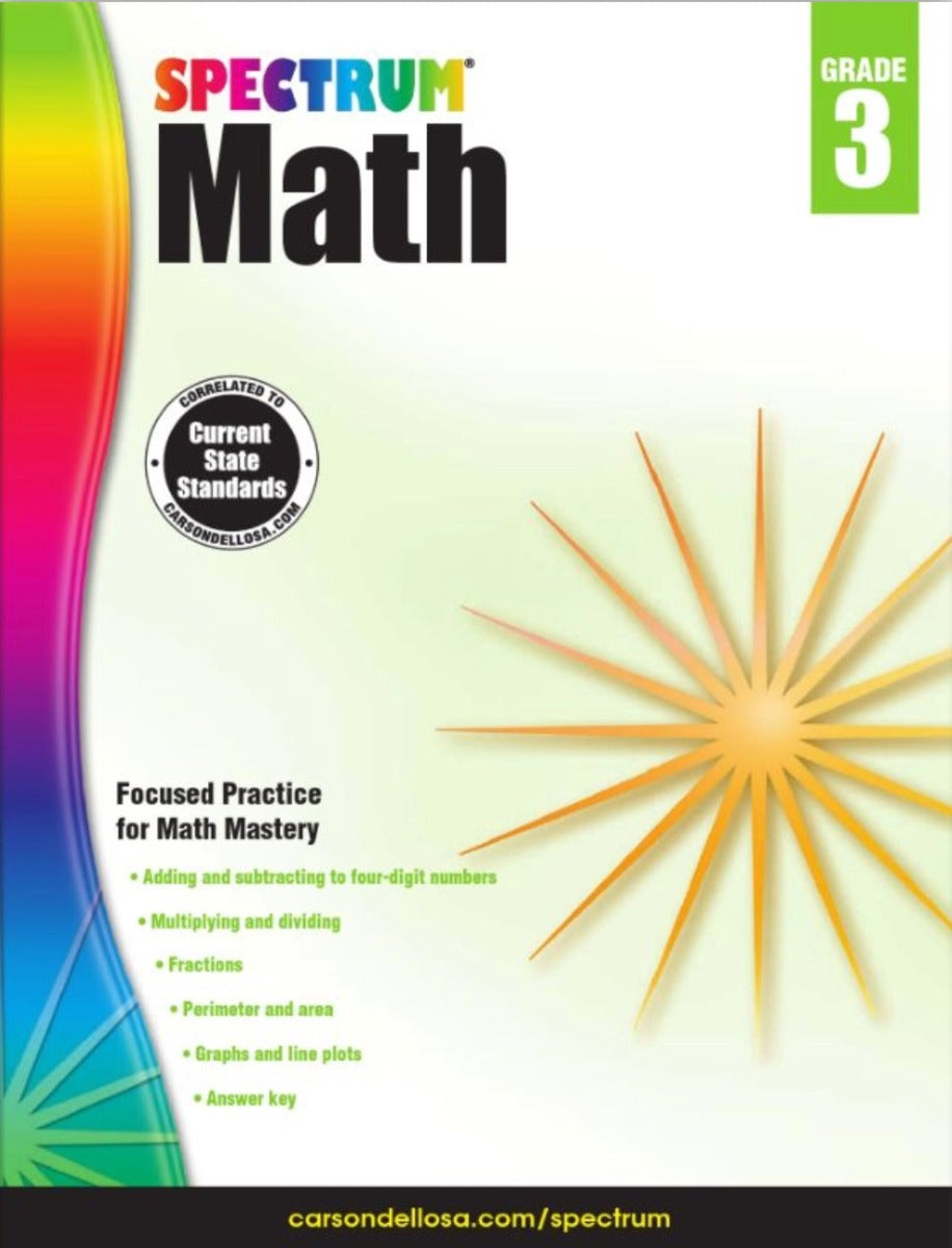 Spectrum Math Workbook Grade 3