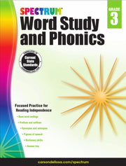 Spectrum Word Study and Phonics Workbook Grade 3