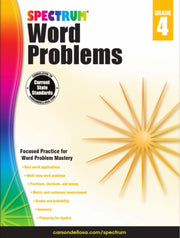 Spectrum Word Problems Workbook Grade 4