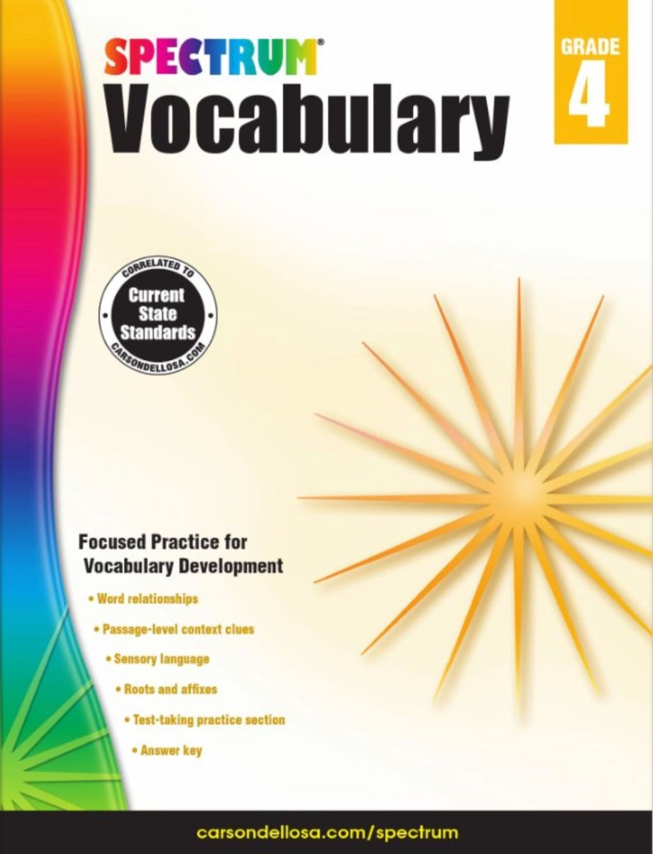 Spectrum Vocabulary Workbook Grade 4