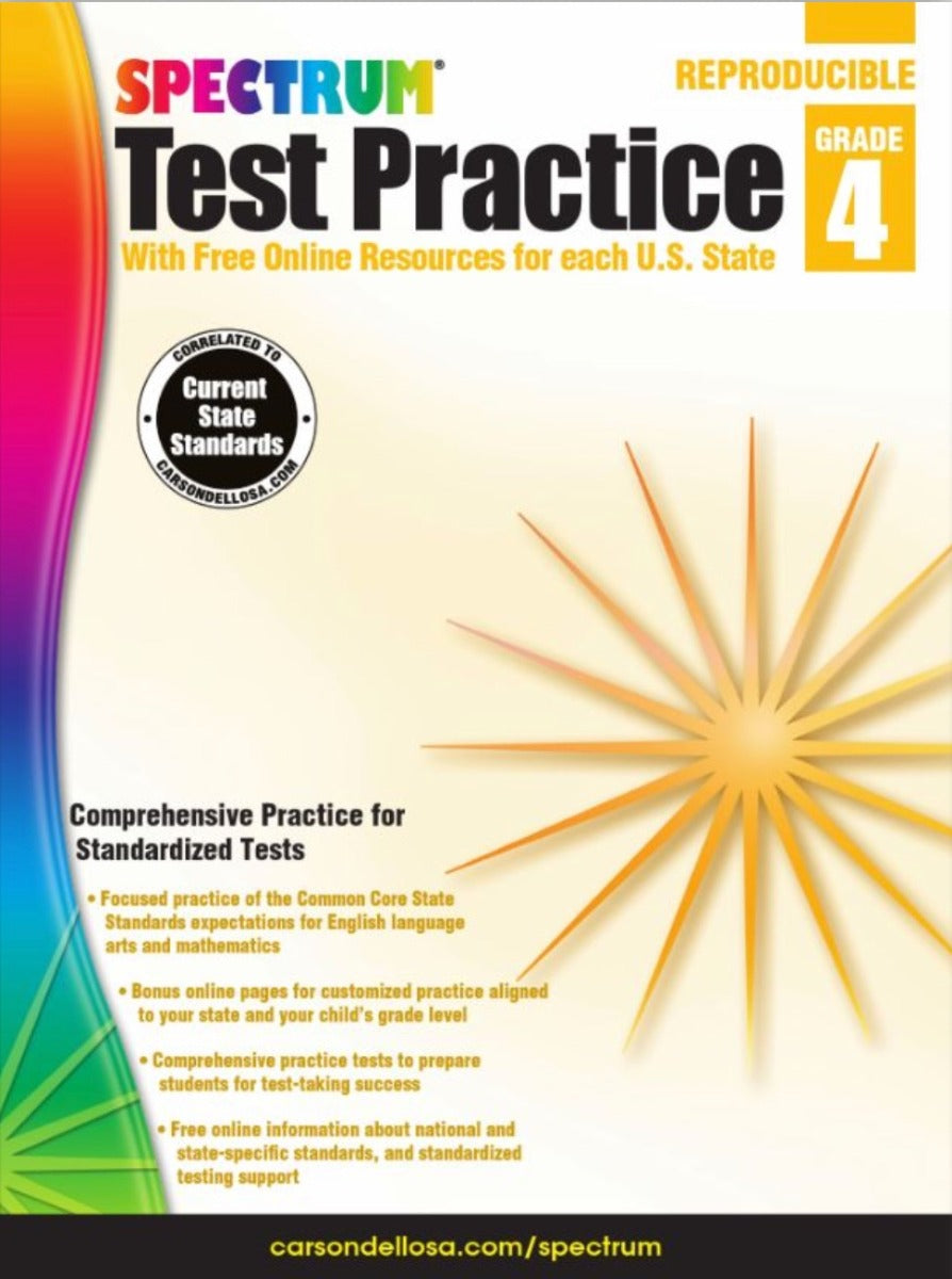 Spectrum Test Practice Workbook Grade 4