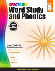 Spectrum Word Study and Phonics Workbook Grade 5