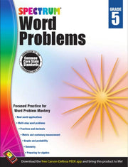 Spectrum Word Problems Workbook Grade 5